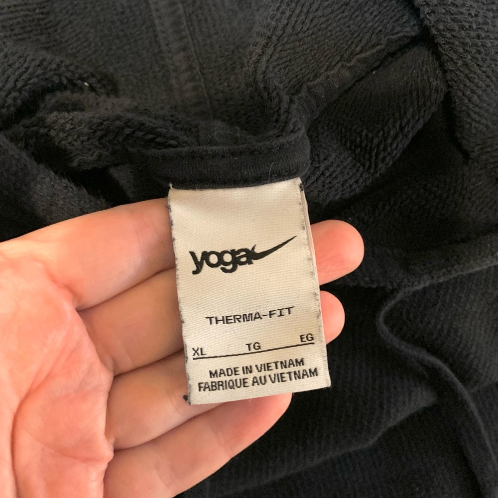 Nike Black Yoga Hood Sweater Sweatshirt - Picture 7 of 9